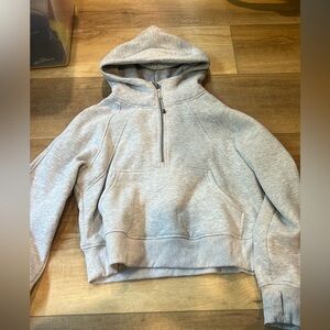 Light Grey trendy queen cropped quarter zip